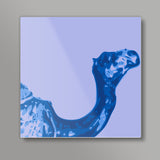 Abstract Camel Blue Square Art