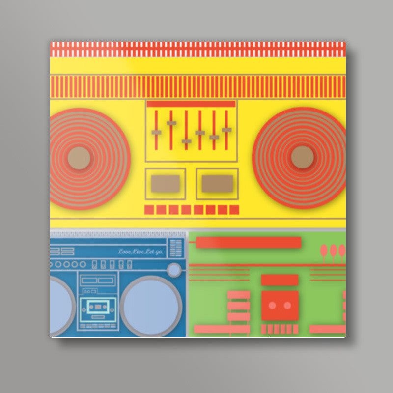 Boom Box Mania ! Square Art Prints