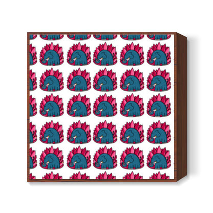 Elephant Collage Square Art Prints