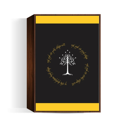 Lord of the ring Gondor white tree gold  Wall Art