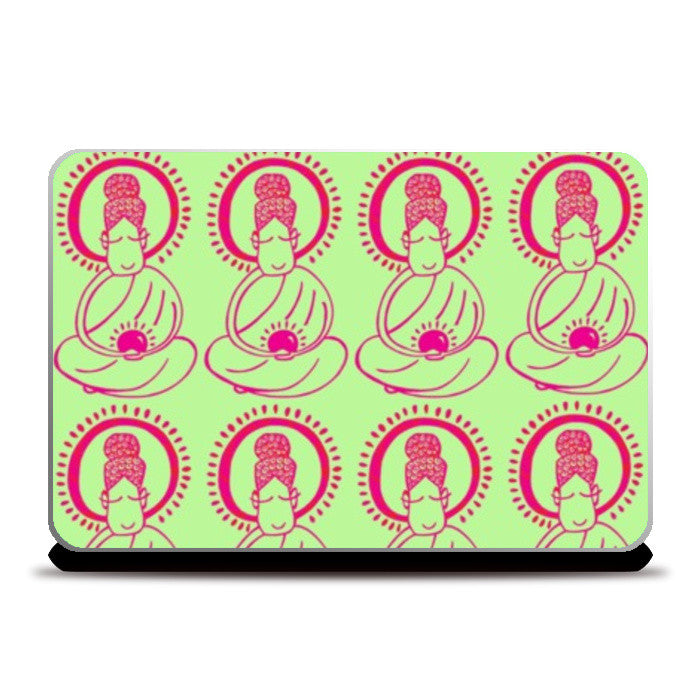Laptop Skins, Buddha_Lime Green Laptop Skins