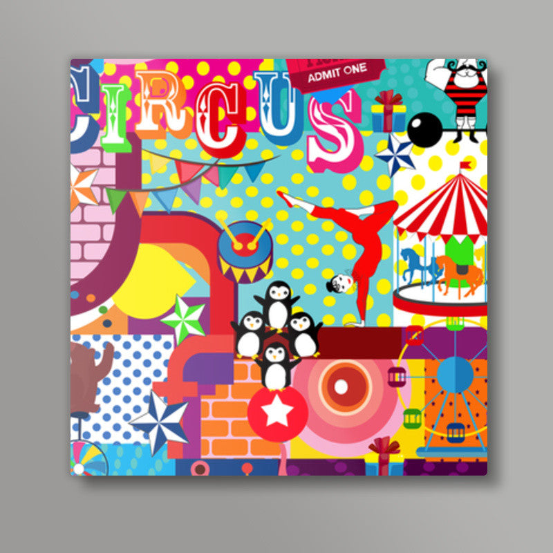 CIRCUS POP! Square Art Prints