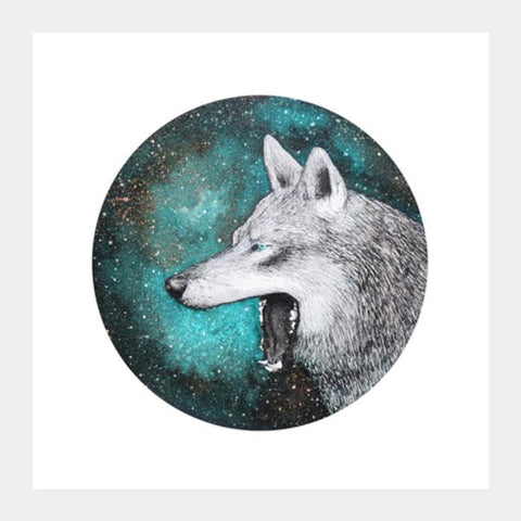 Blue Wolf Square Art Prints PosterGully Specials