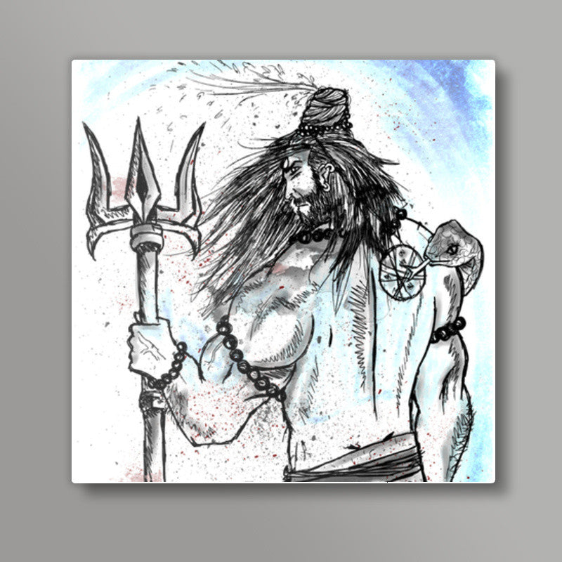 Warrior Shiva Square Art Prints