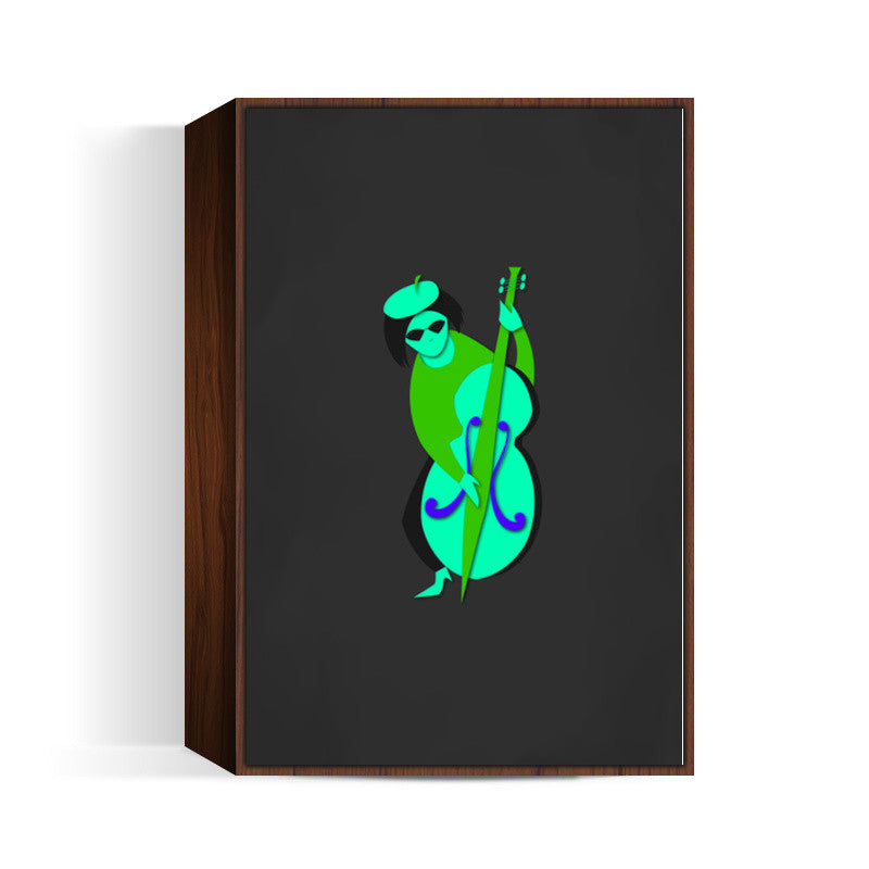 Jazz Man - Double Bass Wall Art