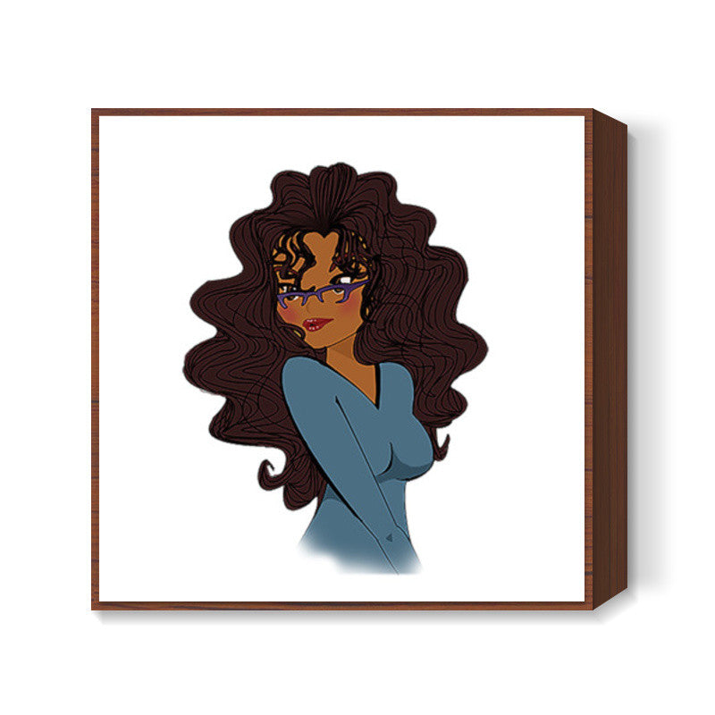 Curly Girl Square Art