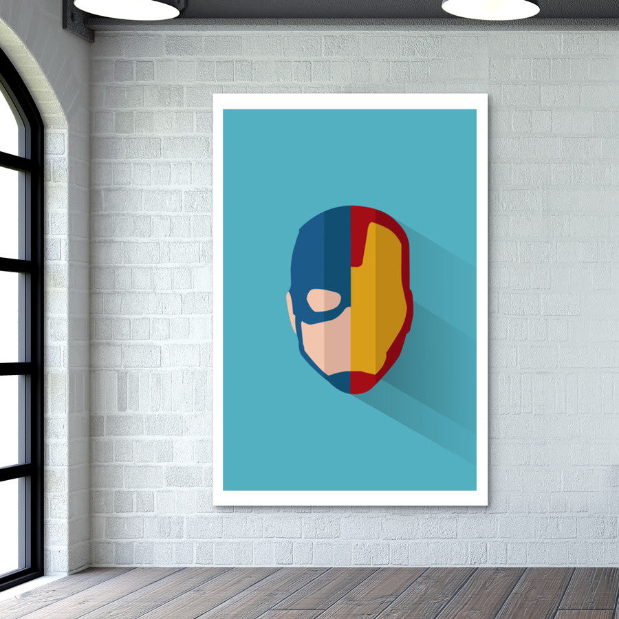 Civil War - Captain America v/s Iron Man Wall Art