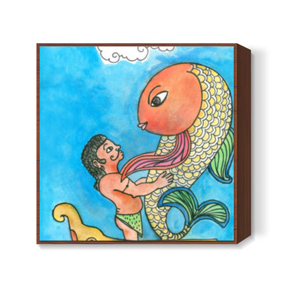 Fish for Louve Square Art Prints