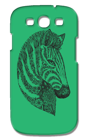 Floral Zebra Head Samsung Galaxy S3 Cases