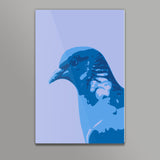 Abstract Pigeon Blue Wall Art |Artist : Keshava Shukla