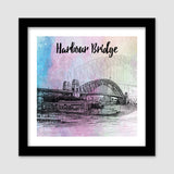 Sydney Harbour Bridge - Australia Premium Square Italian Wooden Frames