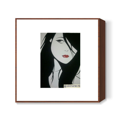 The lonely girl Square Art Prints