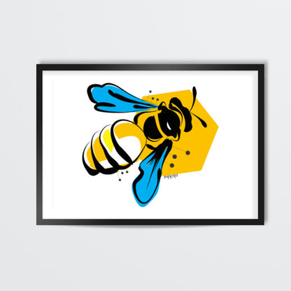 Honey Bee Doodle Wall Art