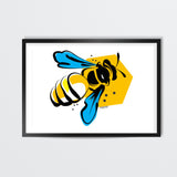 Honey Bee Doodle Wall Art