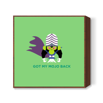 Minimal Retro Cartoon Mojo Jojo Powerpuff Girls Square Art Prints