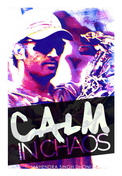 DHONI calm in chaos Wall Art