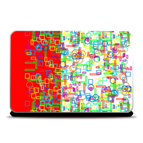 red and white Laptop Skins