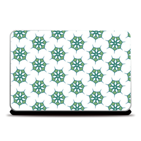 Green Snowflakes Laptop Skins