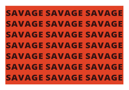 Wall Art, Savage AF Funny Typography Wall Art