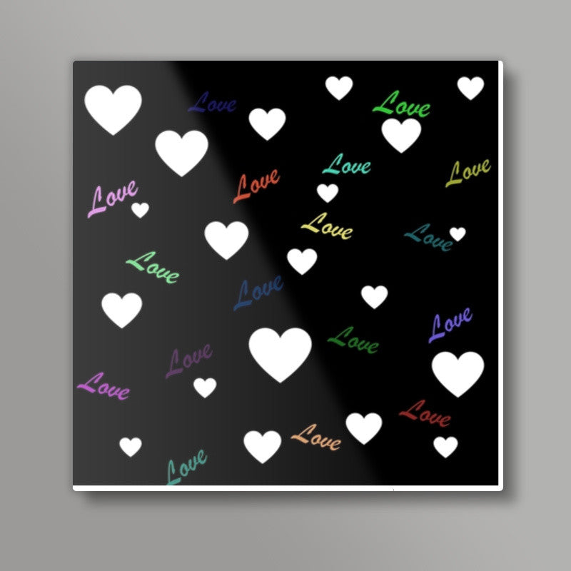 Love Hearts Square Art Prints