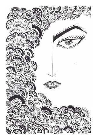 Doodle, Black And White, Geometrics Art PosterGully Specials