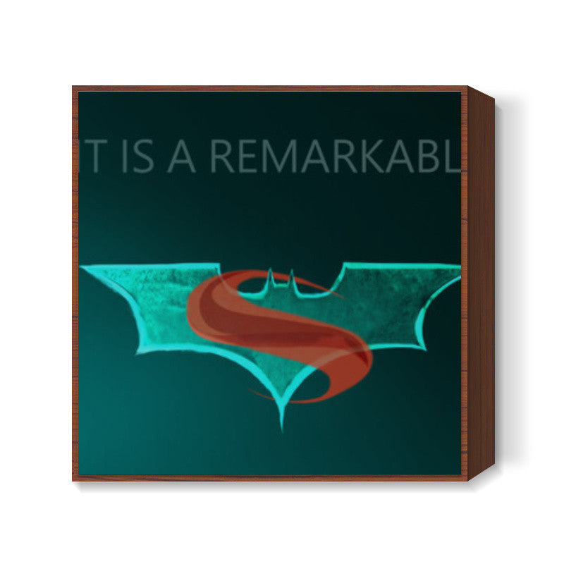 superman vs batman Square Art Prints