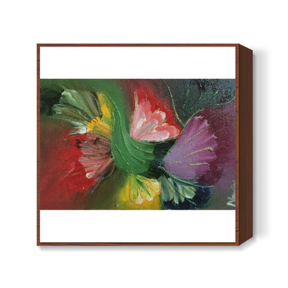 Abstract Floral | Finger Painting | Oil Painting & Glitter | Square Art Prints