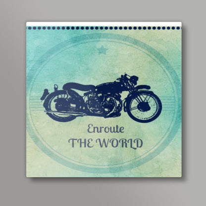 Enroute the world / Travel Square Art Prints