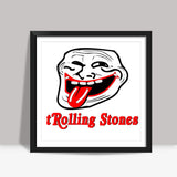 t rolling stones Square Art Prints