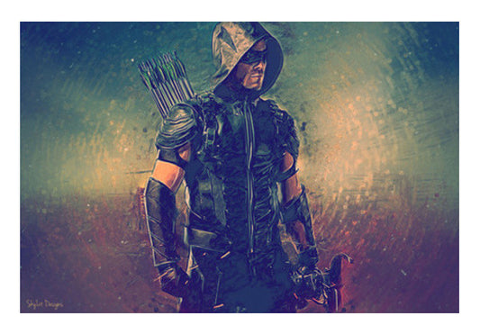 Green Arrow Painting Wall Art