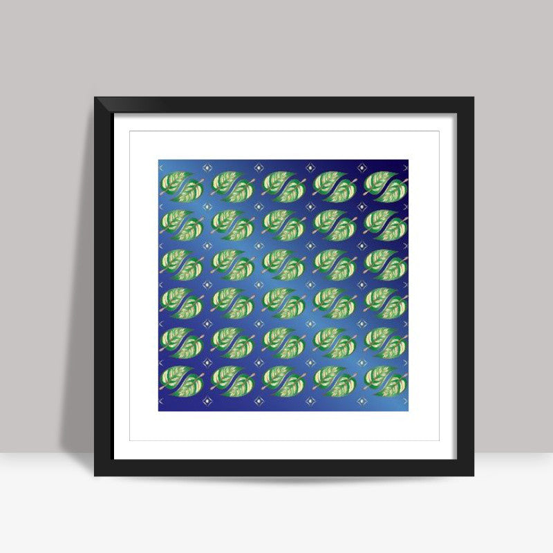 Leaf Motif Square Art Print | Madhumita Mukherjee