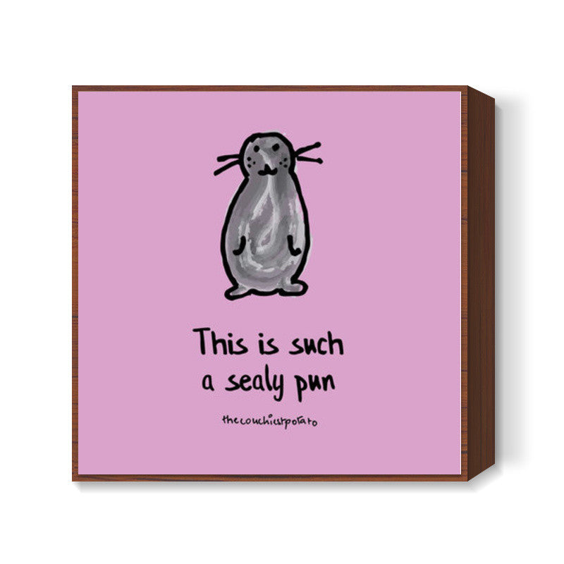 Sealy Pun | The couchiest potato Square Art Prints