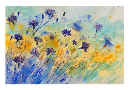 Blue Cornflowers 417 Art PosterGully Specials