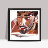 Bollywood superstar Ranbir Kapoor knows how to intrigue and to entertain Square Art Prints
