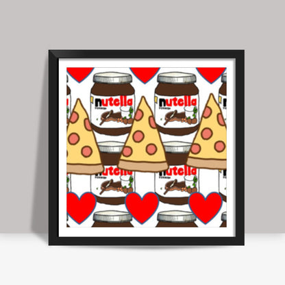 Nutella Pizza Square Art Prints