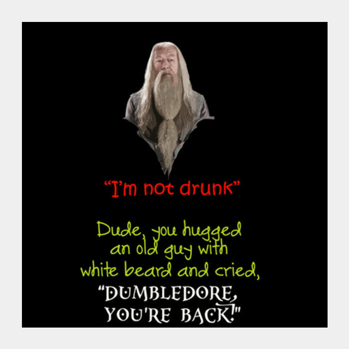 Funny Albus Drunk Square Art Prints