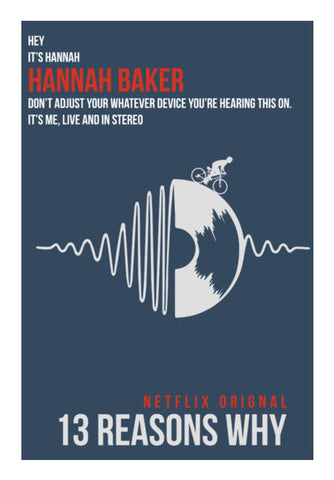 13 Reasons Why | Netflix Orignal | Hannah Baker Wall Art