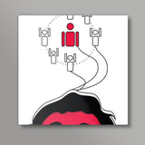 Desire for Fame Square Art Prints