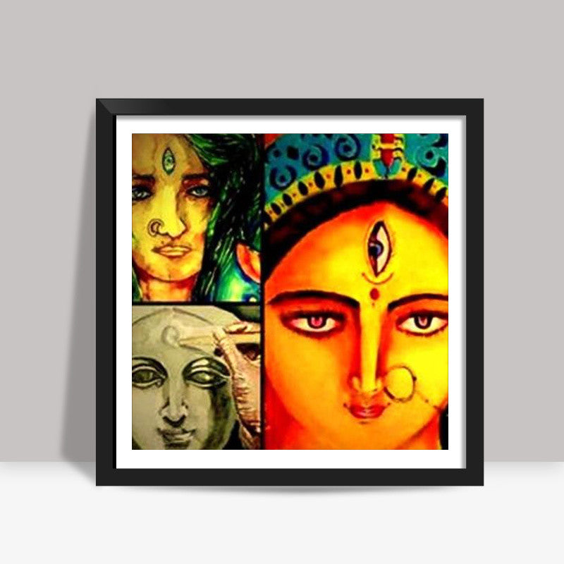 DURGA MA Square Art Prints