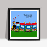 Valentines Day Love Express Train Poster Square Art Prints