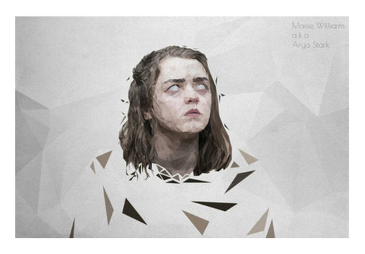 arya stark polygon art || maisie williams || Wall Art