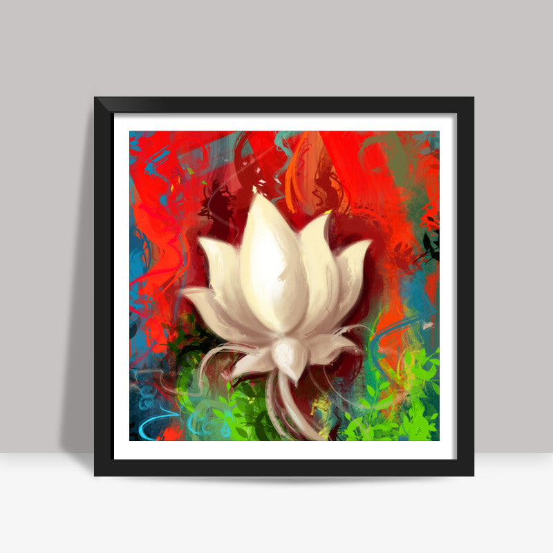 lotus abstract Square Art | Aniruddha Lele