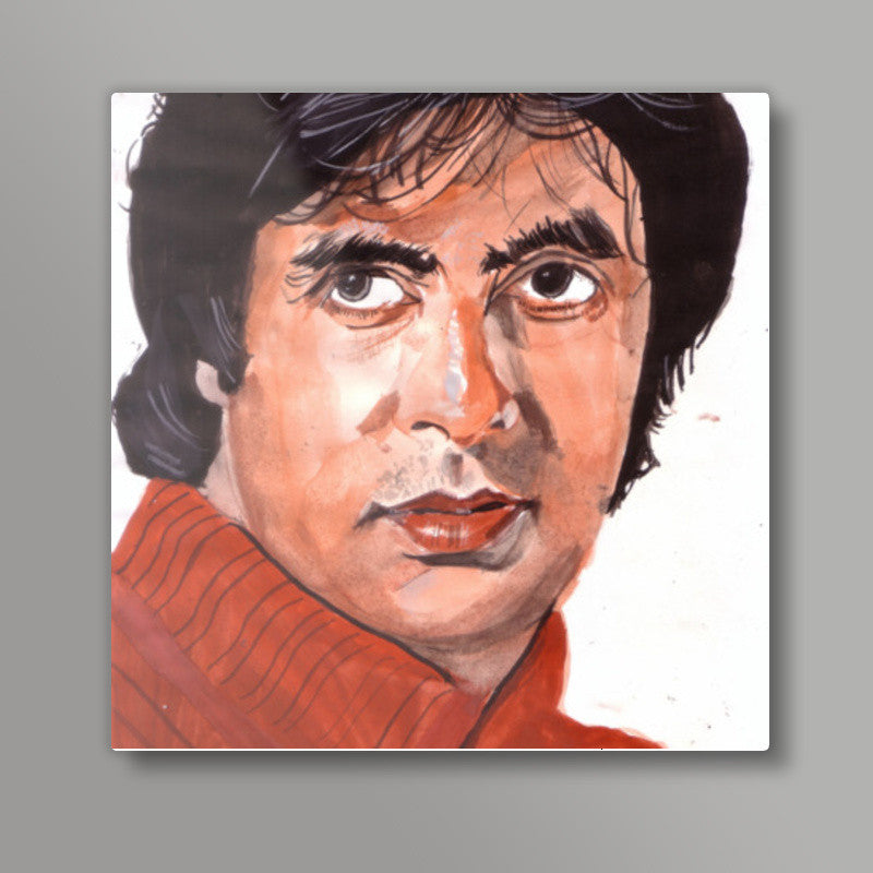 Superstar Amitabh Bachchan ruled the box office with multiple hits in a row Square Art Prints