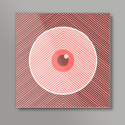 Line Eye ball Square Art Prints