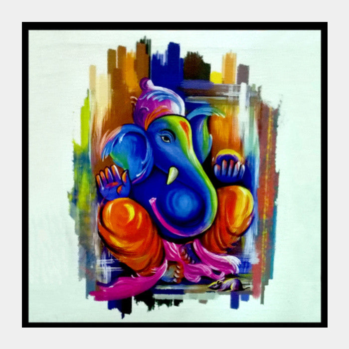 Square Art Prints, Lord Ganesha Square Art Prints