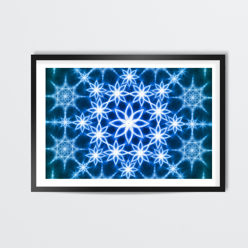 Blue Fractals Wall Art