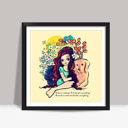 lovely girl Square Art Prints