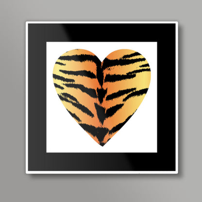 Tiger Heart Square Art Prints