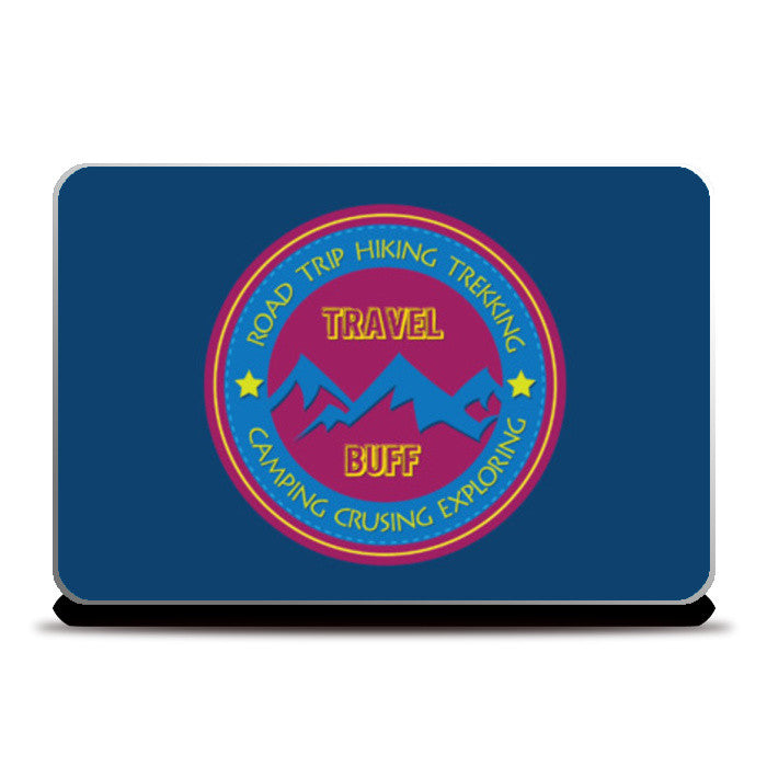 Travel buff stamp Laptop Skins