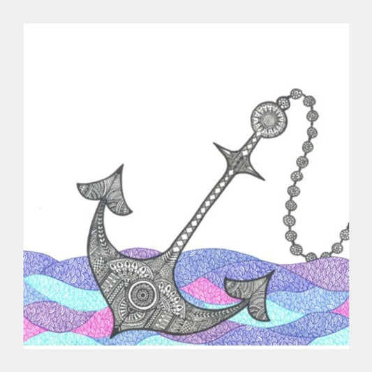 Square Art Prints, Anchor Square Art Prints